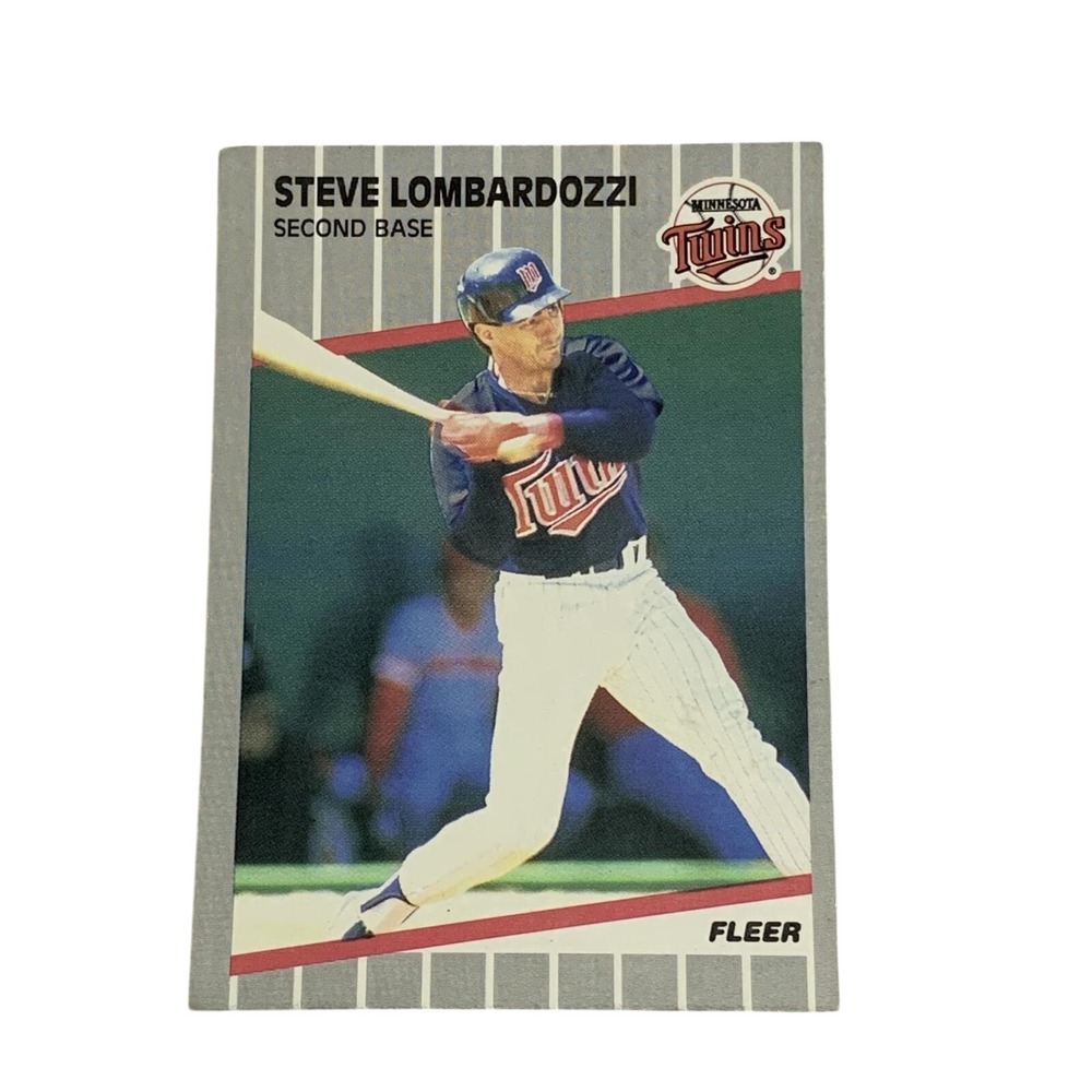 1989 Fleer Steve Lombardozzi 120 Minnesota Twins Baseball Card MLB Vintage